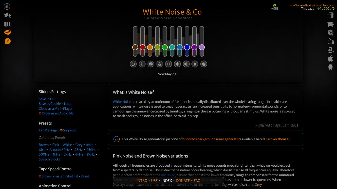 The Ultimate White Noise Generator • Design Your Own Color
